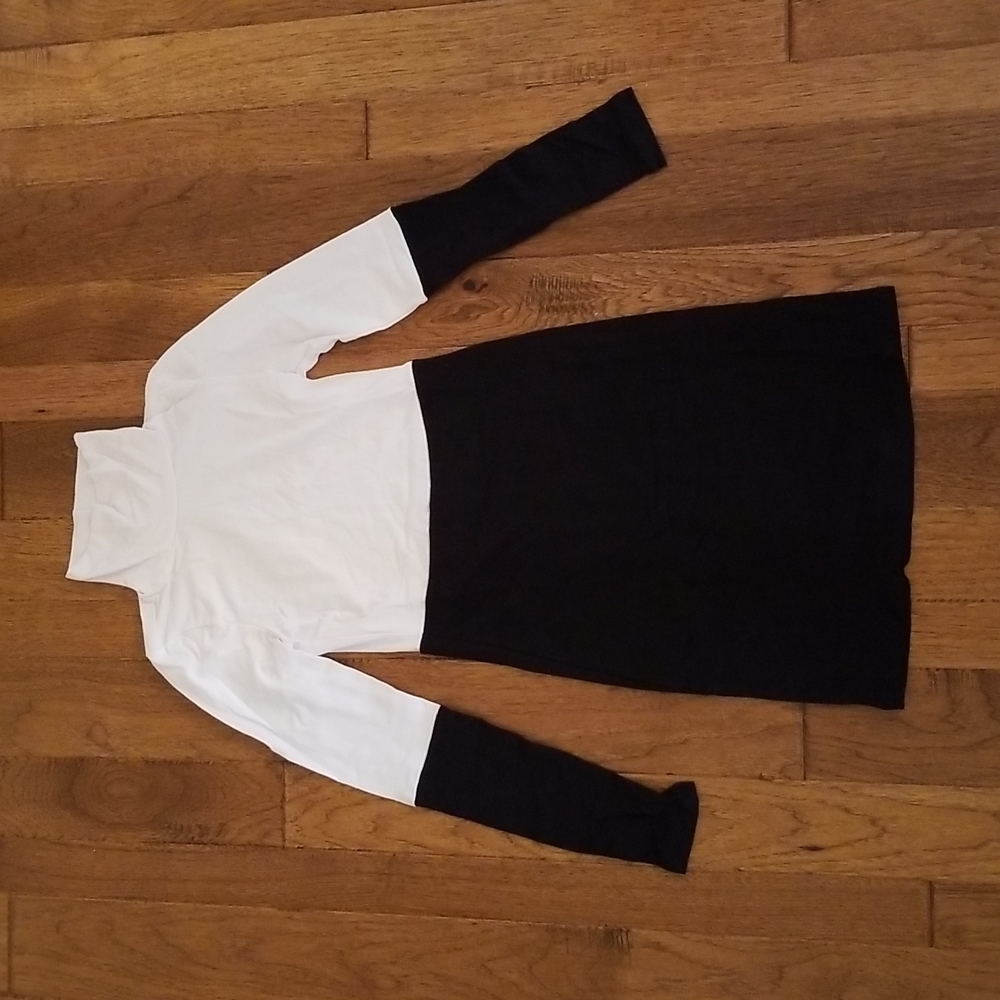 New Urban Outfitters Sparkle & Fade Black and white Colorblock Turtleneck Dress